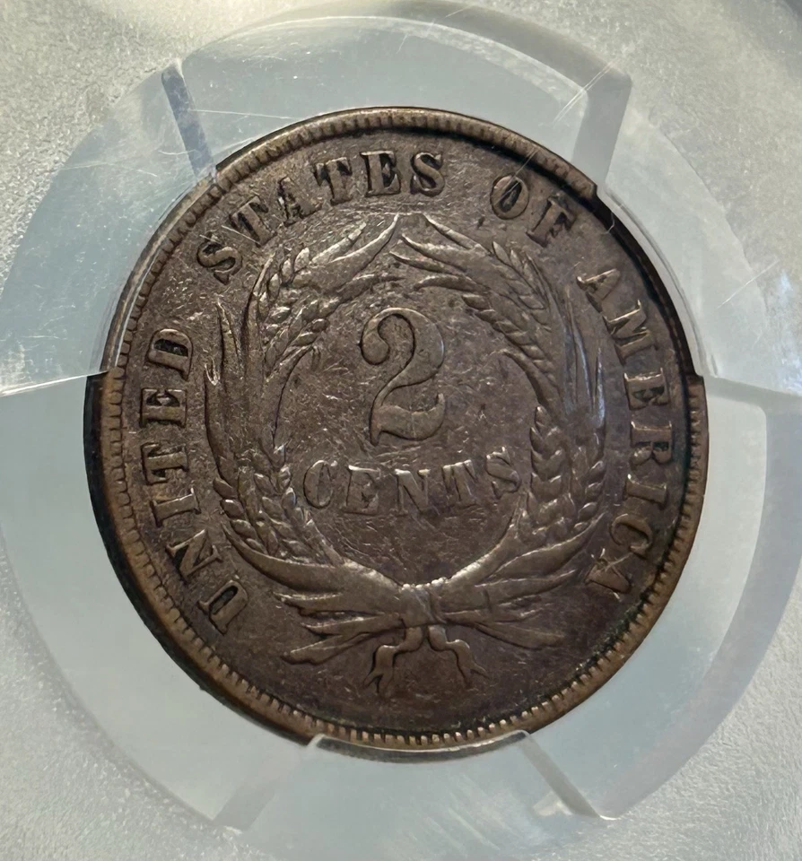 1870 2C Two-Cent Piece - PCGS VF20 - Image 4 of 4
