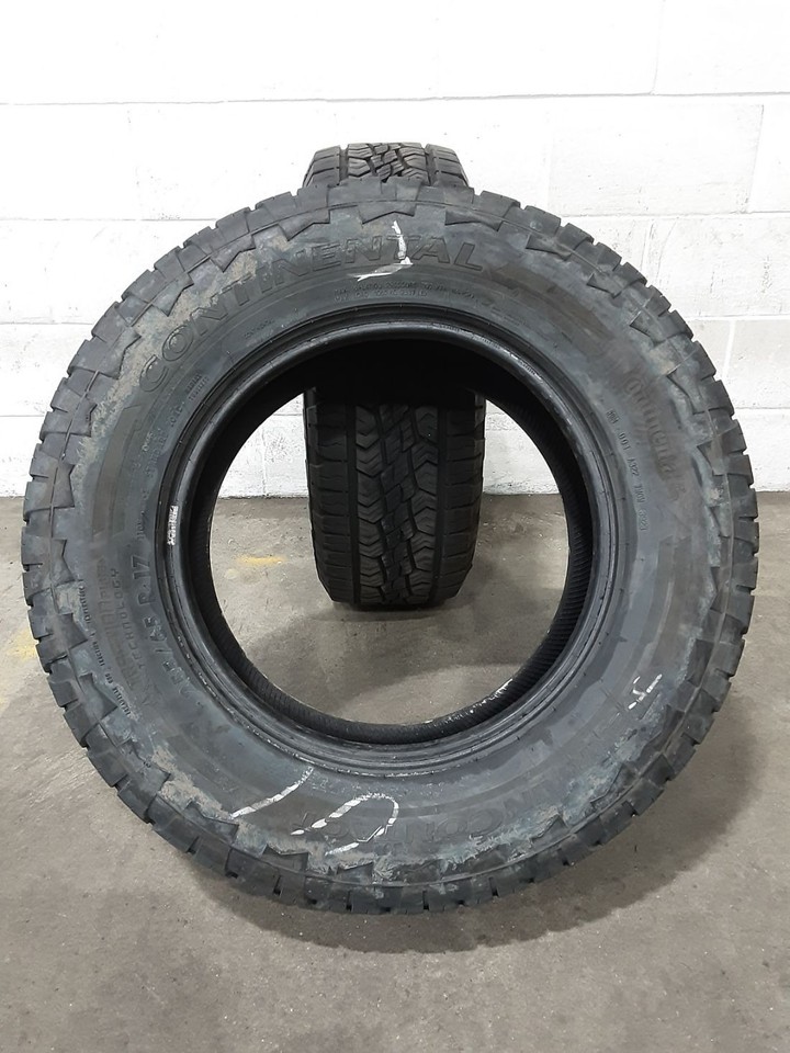 2x P255/65R17 Continental TerrainContact A/T 9/32 Used Tires | eBay