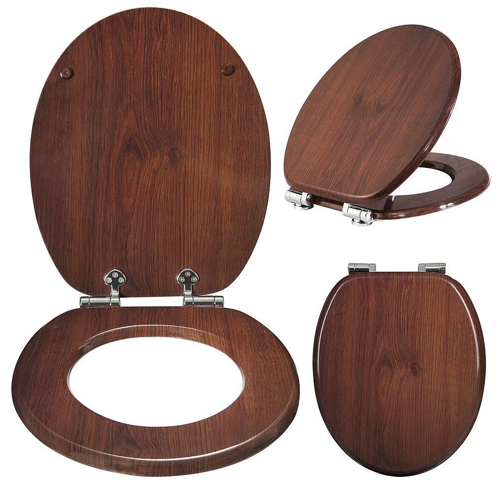 WC Toilet Seat with Soft Close Heavy Duty Oval Shape Toilet Lid Cover Bathroom