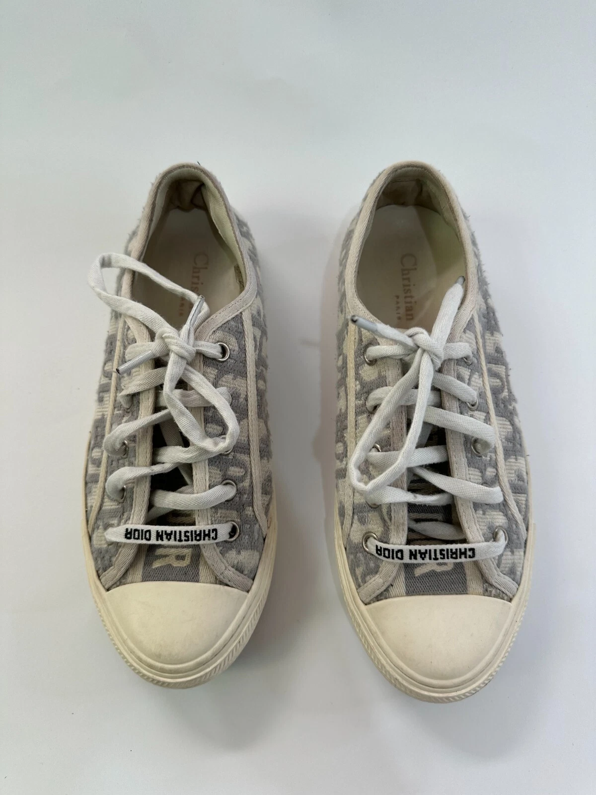 Baskets basses Christian Dior toile oblique Walk'N'Dior taille 37 EU