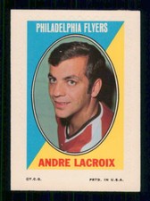 1970-71  TOPPS / OPC  STICKER STAMP  ANDRE LACROIX    20512