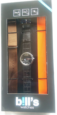 BILL'S WATCH ADDICT PKADD03 INTERCHANGEABLE STRAPS BNIB WARRANTY B!LLS WATCHES