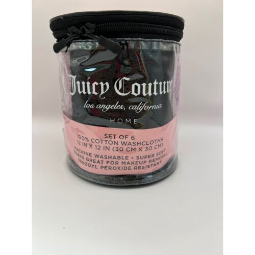 Juicy Couture Set di 6 Salviette Rimozione Trucco Super Morbide Nero, Grigio, Viola - Foto 2 di 5