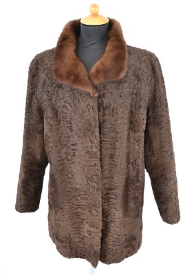 Pelzmantel Echte Persianer Jacke Persianer Swakara Pelzjacke Mit