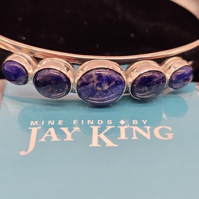 Jay King Minenfund 925 Lapislazuli Edelstein Manschette Armband Neu im Karton Sterlingsilber HSN 