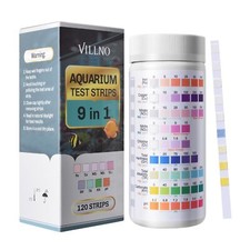 Aquarium Test Strips 9-in-1 120 Strips Aquarium Water Testing Kit Quick Acc...