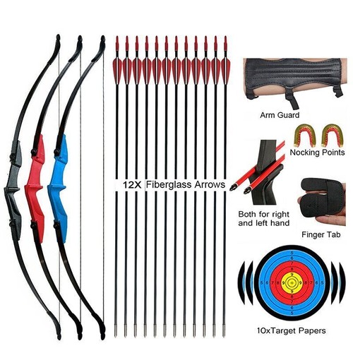 20/30/40lbs Taken Down Recurve Bow Archery Right Left Hand 2 Arrow Rest Bow - Picture 17 of 52