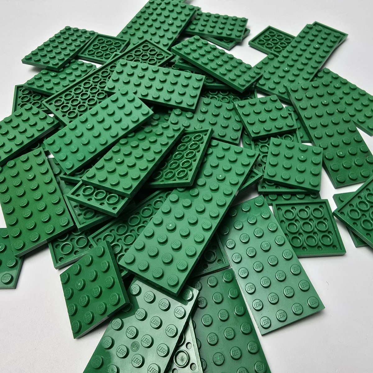 LEGO Green Plates Flat Bricks 4x4 4x6 4x8 4x10 4x12 X20 Random Pieces