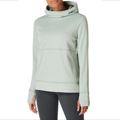 Sweaty Betty Galvanise Running Hoodie Mirage Green sweatshirt shirt new Small