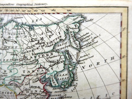 ASIA c1804 BY JOHN RUSSELL GENUINE ANTIQUE ENGRAVED MAP - Picture 3 of 5