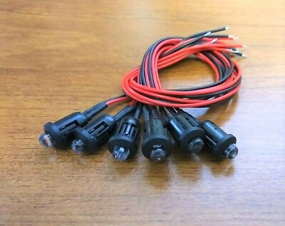 6 Pack BBT 12V Waterproof Red LED Panel Indicator Lights – Pre-Wired, Simple Install