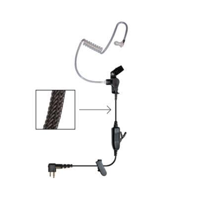Klein Star-M1-BR 1-Wire Earpiece Kit Braided Cable for Motorola 2-Pin Radios