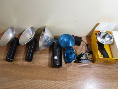 Lot of 6 Flash holders Kodak Midget Polaroid 268 & Argus
