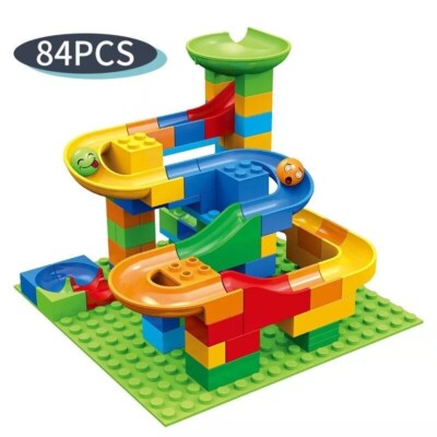 Marble Race Run Block Building Blocks Maze Ball Funnel Slide DIY Creative Bricks