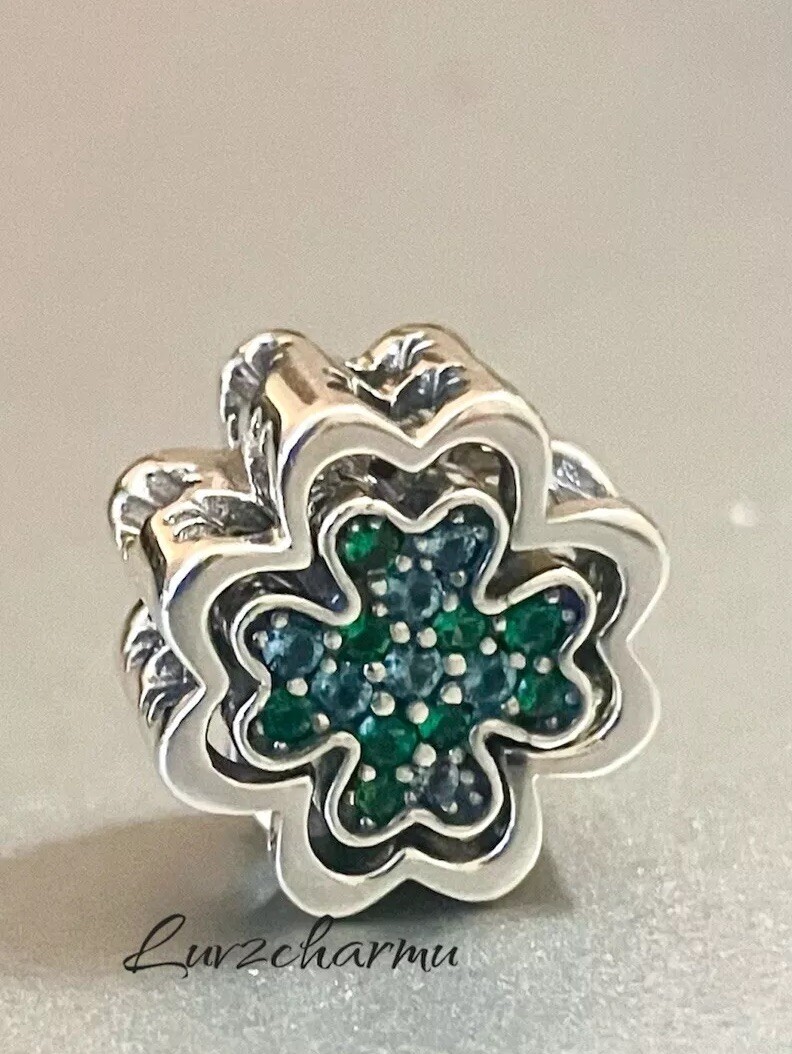 Authentic Pandora #792752C01 Splittable Four-Leaf Clover Charm | eBay