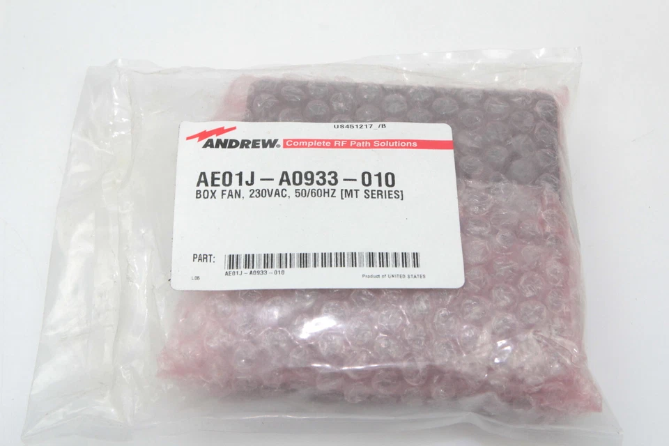 ANDREW AE01J-A0933-010 VENTILADOR DE CAJA 230VAC 50/60HZ SERIE MT 18CMx18CMx2.5CM Foto 2 de 4