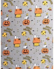 "HAPPY HALLOWEEN" Peanuts Snoopy Woodstock VelvetLoft Throw Blanket 50"x70"