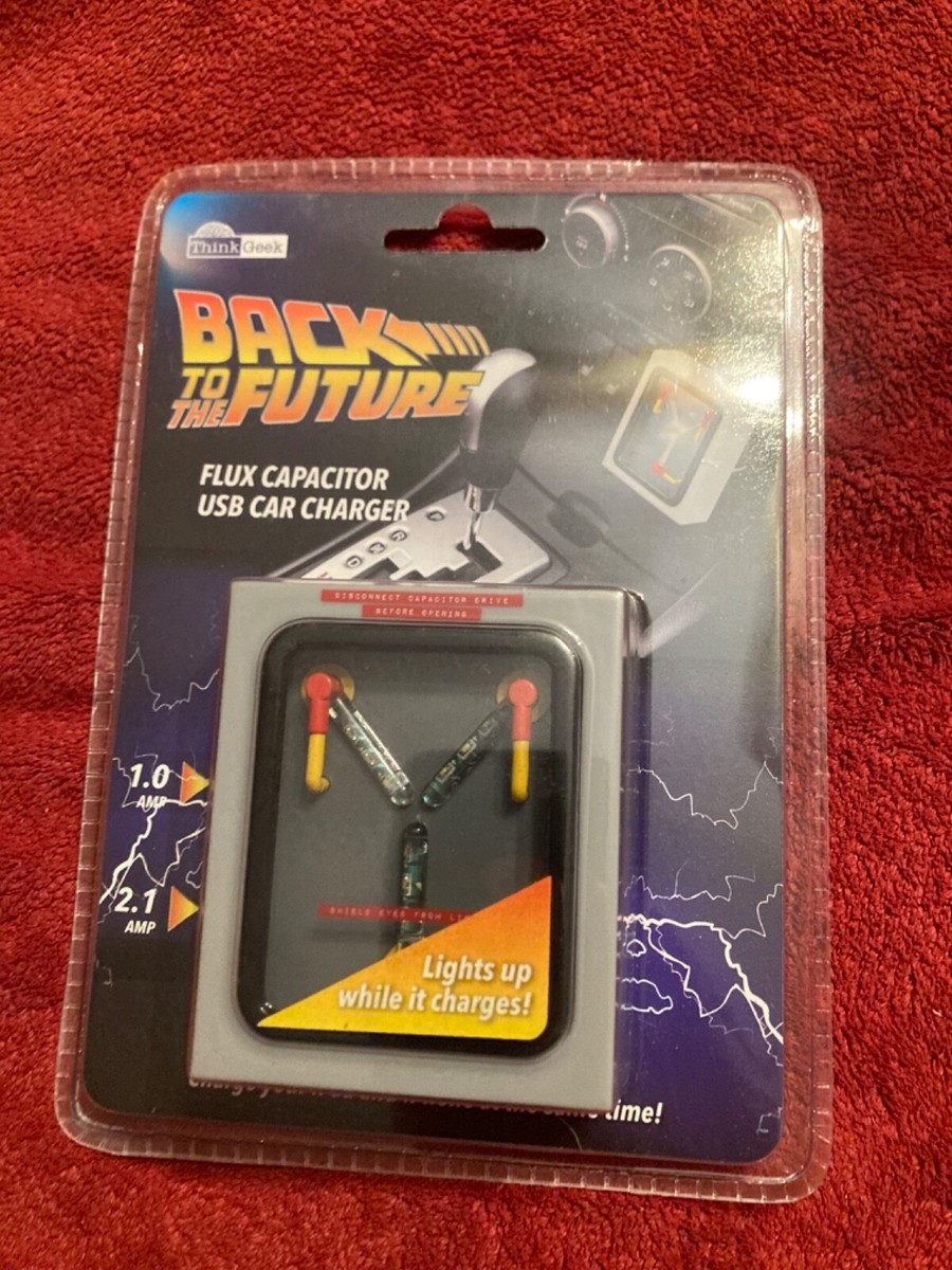 ThinkGeek Back To The Future Flux Capacitor USB Car Charger Rare HTF NEW  Sealed