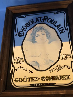 1970 S Chocolat Poulain Vintage Advertisement Mirror Sign Ebay