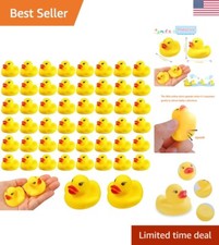 50PCS Mini Ducks Bulk - Large Assortment - Non-Toxic Rubber Duck Bath Toys