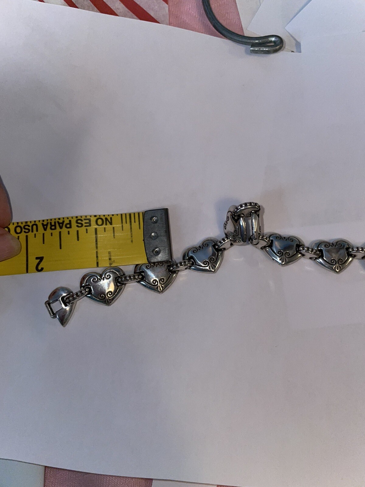 Brighton Vintage Silver Tone Hearts 7”  Bracelet/ - image 8