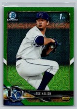 2018 Bowman Chrome #BCP77 Jake Kalish Green Mojo 66/99