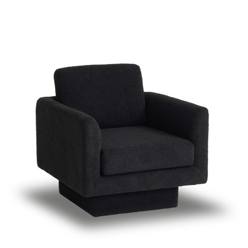 360° Modern Swivel Accent Chairs set of 2,30" W Teddy Sherpa Round Armchair,Thic - Picture 10 of 72