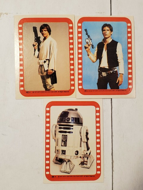 Vintage Star Wars TOPPS trading cards 1977 STICKER LOT of 3 Series 4 35 38 42 | eBay