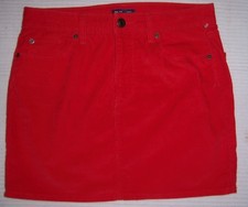 GAP Red-Orange Short Above Knee Straight Corduroy Skirt Size 6 or 28 NWOT