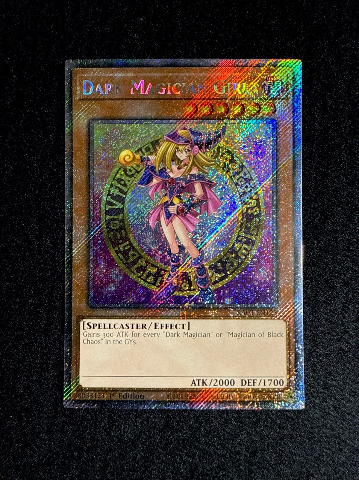 YUGIOH • DARK MAGICIAN GIRL • PLATINUM SECRET RARE • RA03-EN123 • 1st ED • NM