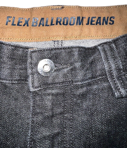 Duluth Trading Mens Sz 37x33.5 Flex Ballroom Relaxed Blue Jeans Dark Wash Denim - Picture 6 of 11