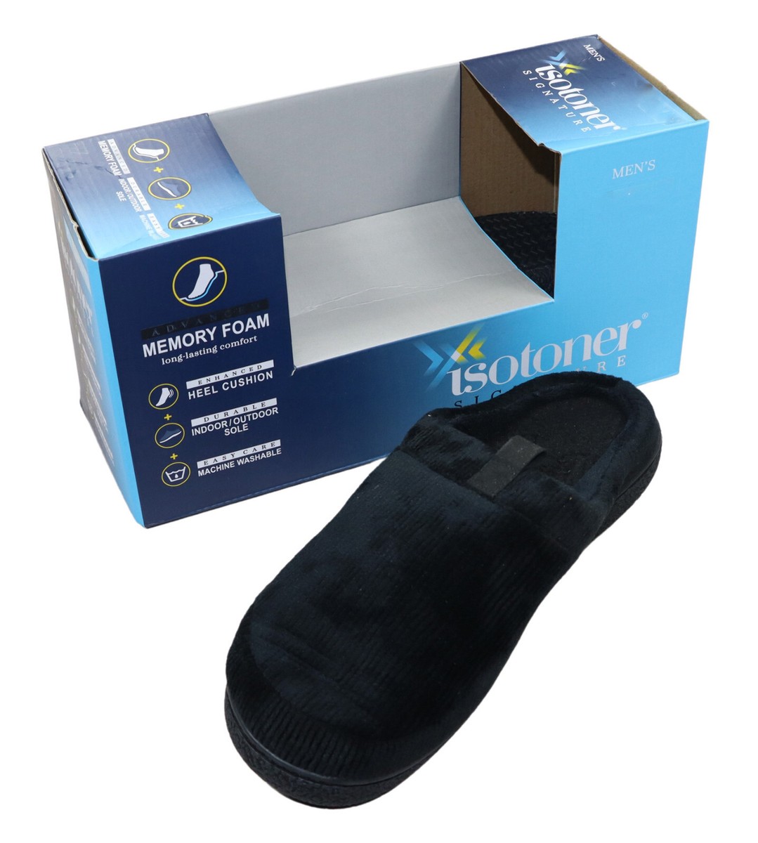 Isotoner Men\'s Navy Signature Advanced Memory Foam Loafers Sz Mid 8-9 Isotoner Signature Memory Foam Indoor/Outdoor Men main image 4