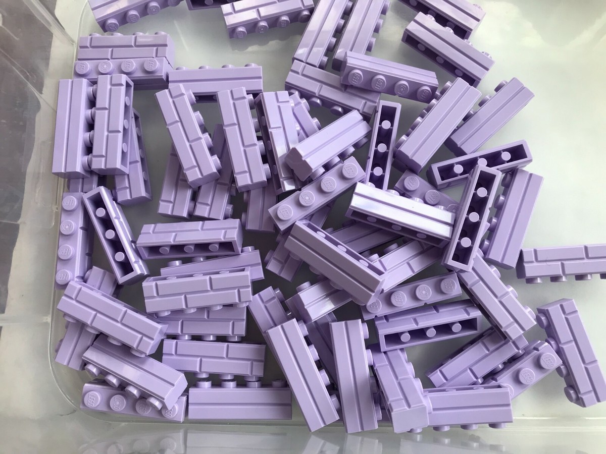 LEGO- NEW-#15533-LAVENDER- 1 X 4 MASONRY BRICKS-15 PIECES-SUPER