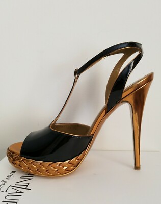 TOM FORD YSL Yves Saint Laurent TRIBUTE Black Patent Bronze EU 39.5 I LOVE SHOES