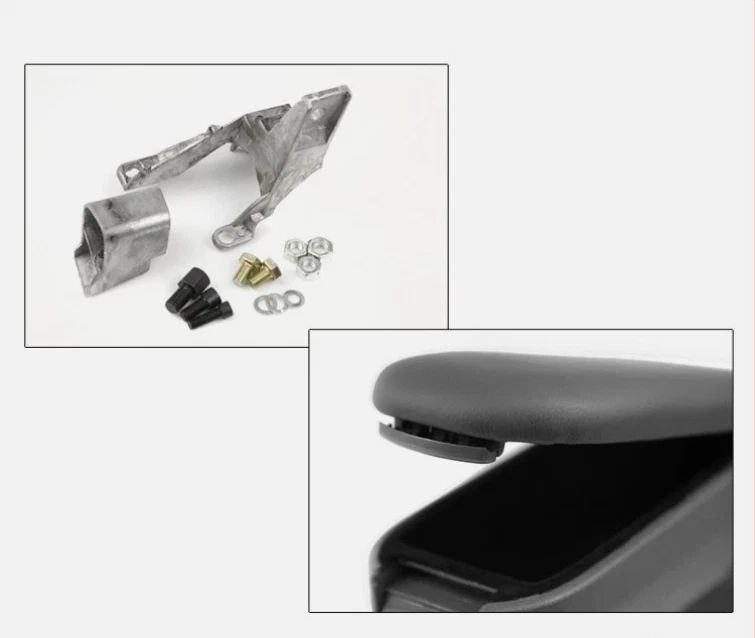 Car Center Console Leather Armrest Box For 98-04 Volkswagen Passat B5 MK4 grey - Image 2 of 4