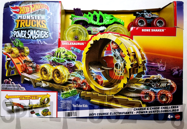 Hot Wheels Monster Trucks Power Smashers Power Verfolgungsjagd Autos Mattel-image