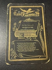 1893 Shelby Cornwell Memorial Card - Paoli, Indiana