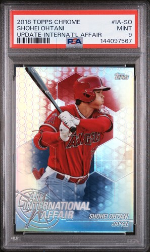 2018 TOPPS CHROME UPDATE AN INTERNATIONAL AFFAIR #IA-SO SHOHEI OHTANI PSA 9