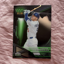 2025 Topps Chrome Black Freddie Freeman Los Angeles Dodgers #13 Serial 87/99