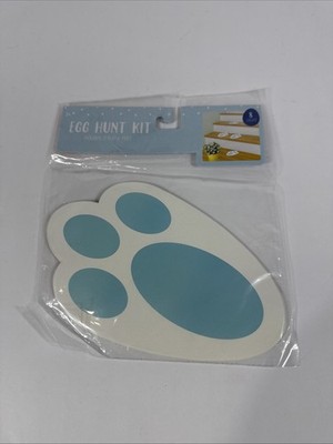 Easter Bunny Footprints 8ct Blue   Egg Hunt Trail Markers