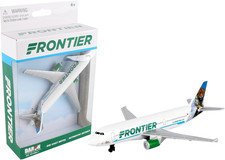 Toy Airplane Frontier Airlines Die-Cast Metal Model Airplane Toy...