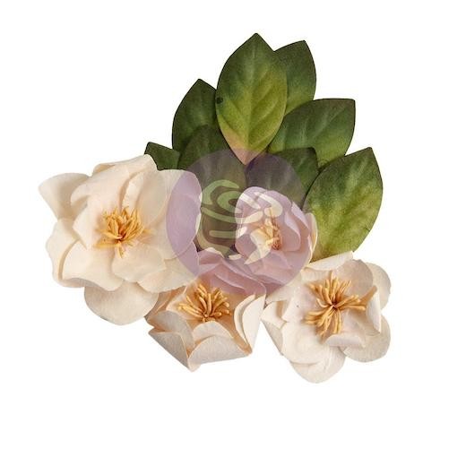 Prima Marketing Mulberry Paper Flowers - Magnolia Rouge 12pcs