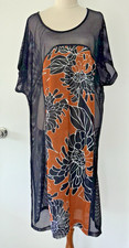 TS Taking Shape Kaftan Size L AU 22 sheer plus sheer tunic dress mesh beach wear