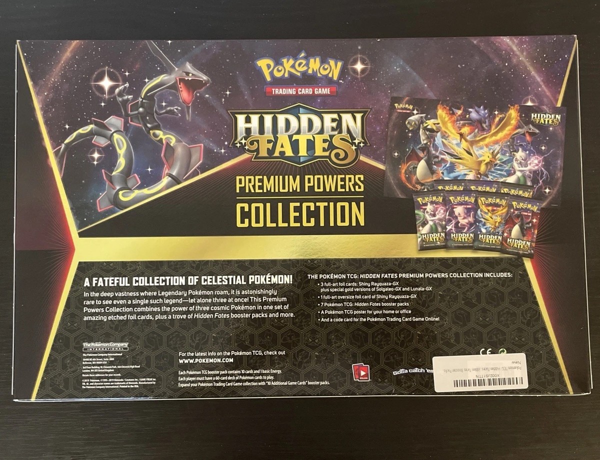 Pokemon Hidden Fates Premium Powers Collection Box Rayquaza Factory Sealed
