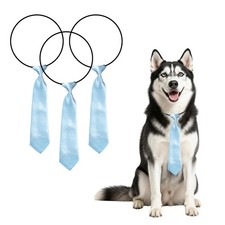 3Pcs Dog Collar Grooming Ties Dog Neck Ties Sky Blue