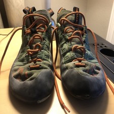 La Sportiva Tarantulace Climbing Shoes Men's Green Orange Lace Up Size 9