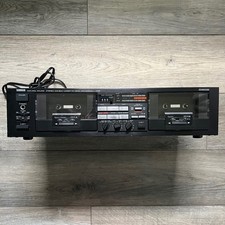 Yamaha KX-W500U Natural Sound Stereo Double Cassette Deck Dual Cassette Tested