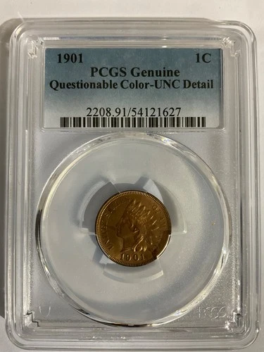 1901 Indian Cent 1C PCGS UNC Details BN 54121627