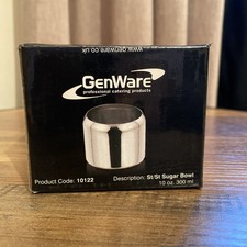Genware Stainless Steel 10 oz Sugar Bowl Brand New 