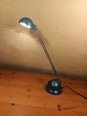 Vintage Retro IKEA A9904 Espressivo Telescopic Halogen Desk Top Lamp Blau
